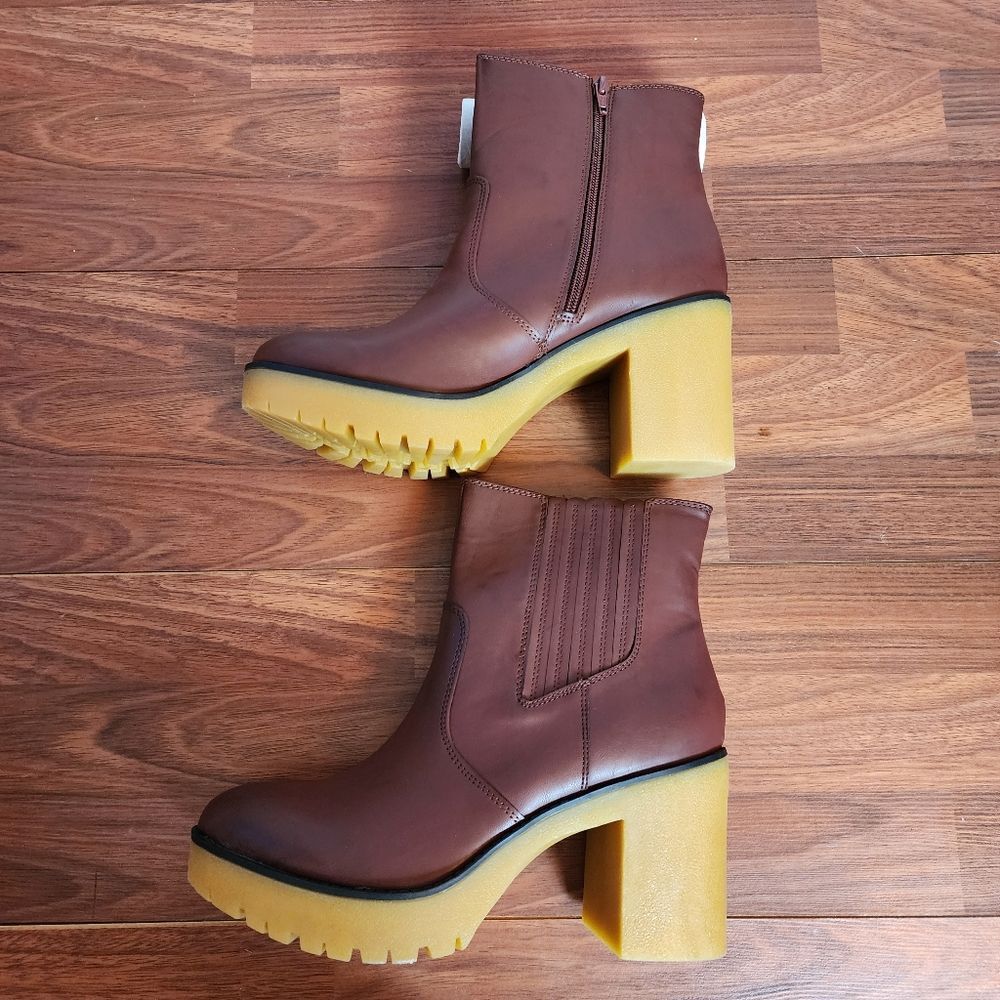Sun + Stone Lennii Gum Lug Sole Platform Booties - 11 NIB - Picture 5 of 10